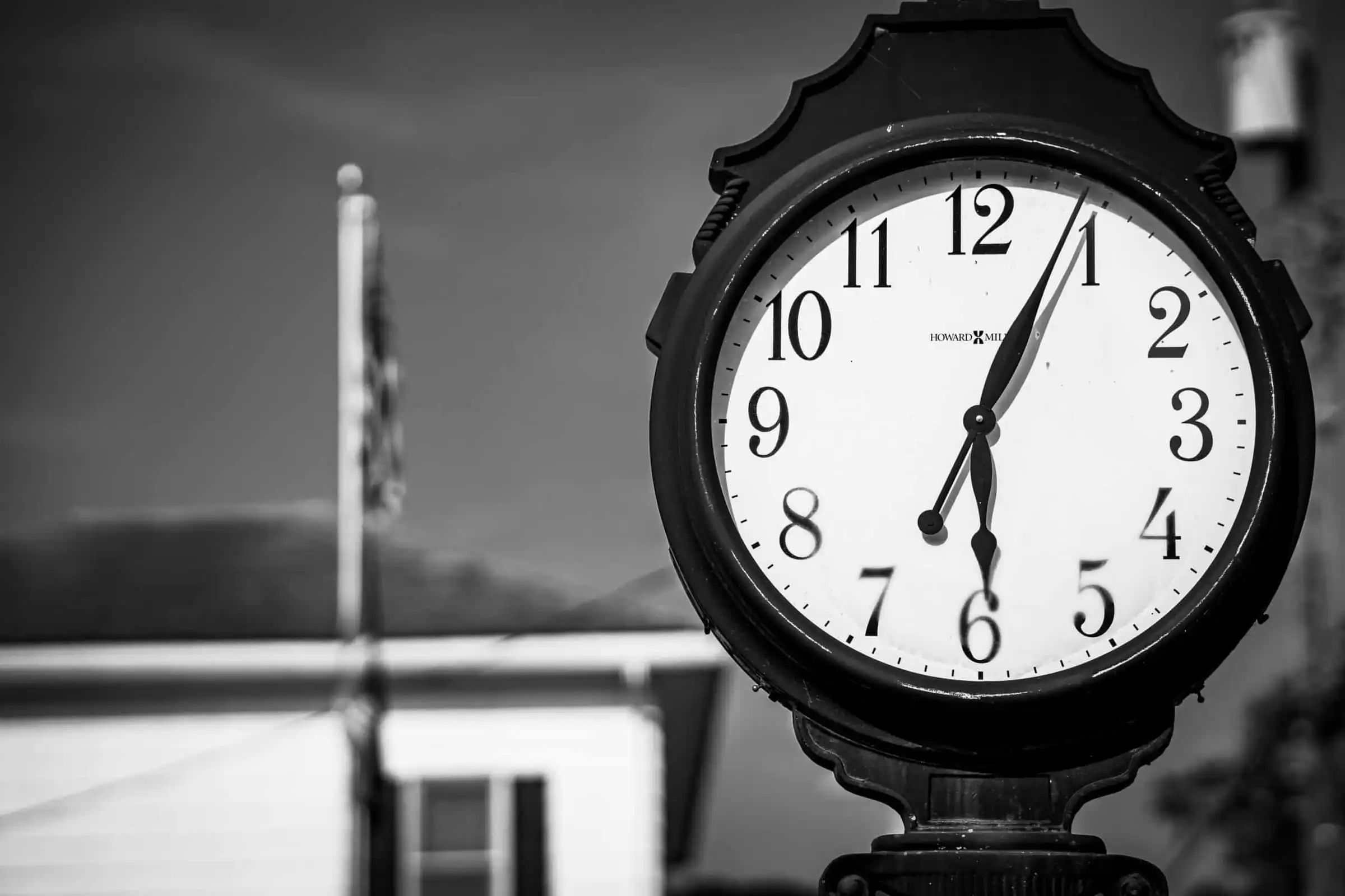 Street clock in Bergholz, Ohio