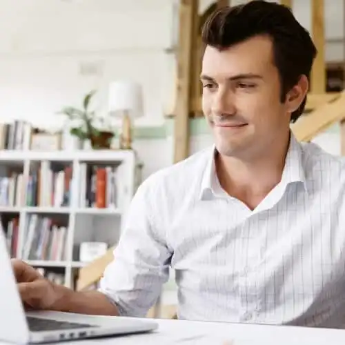 Professional working in an office
